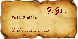 Falk Zsófia névjegykártya