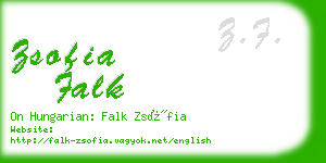 zsofia falk business card